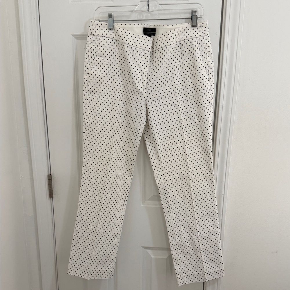 J. Crew White Polka Dot Women's Trousers